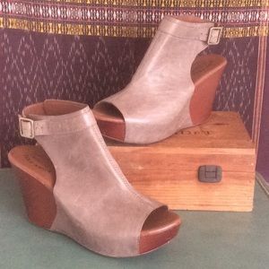 KORKEASE NERO WEDGES LEATHER SIZE 10